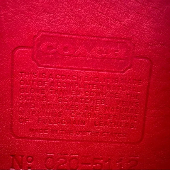 Vintage Coach Saddle Bag No. 9851 - Red Leather - Picture 3 of 17